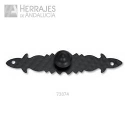 Tirador Castellano Pomo Forja Negra 140xØ30mm – Herrajes de Andalucía