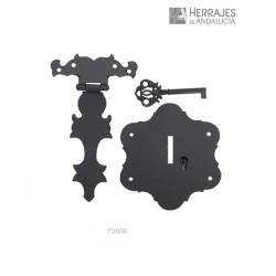 Cerradura Castellana Forja Negra 115x170mm – Herrajes de Andalucía