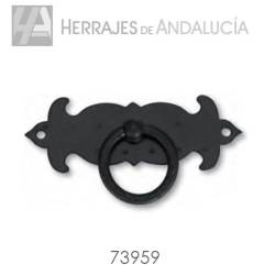 Tirador Castellano Forja Negra 65xØ30mm – Herrajes de Andalucía
