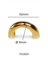 Tirador de metal acabado: dorado con brillo 32mm