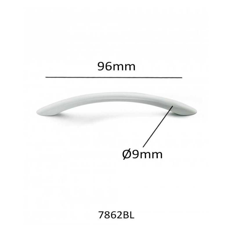 Tirador mueble cocina Arco blanco 96 mm | Herrajes de Andalucía