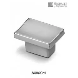 POMO TIRADOR BLOCK. CROMADO MATE.. 37x25mm