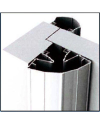 Antipilladedos aluminio/pvc plata 198cm