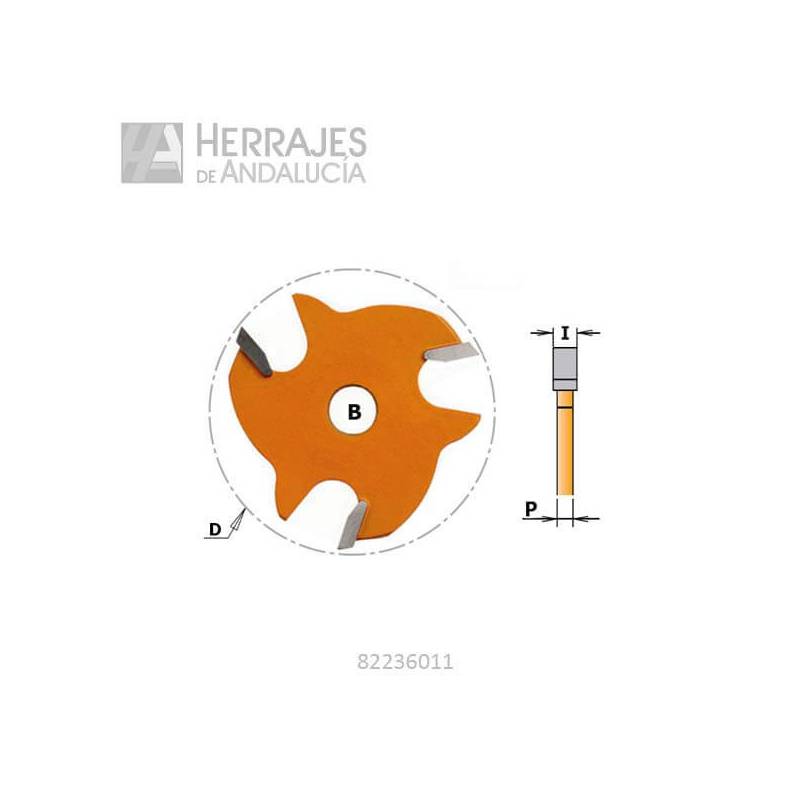 Fresa circular ranuras laterales | Herrajes de Andalucía