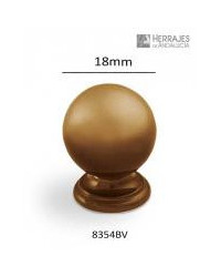 Tirador esfera bronce viejo 18mm