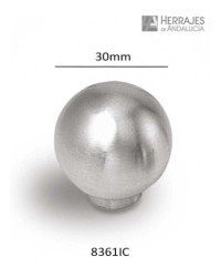 Pomo esfera acero inoxidable cepillado 30mm