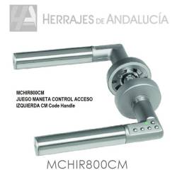 Juego maneta control acceso izquierda cromo mate code handle