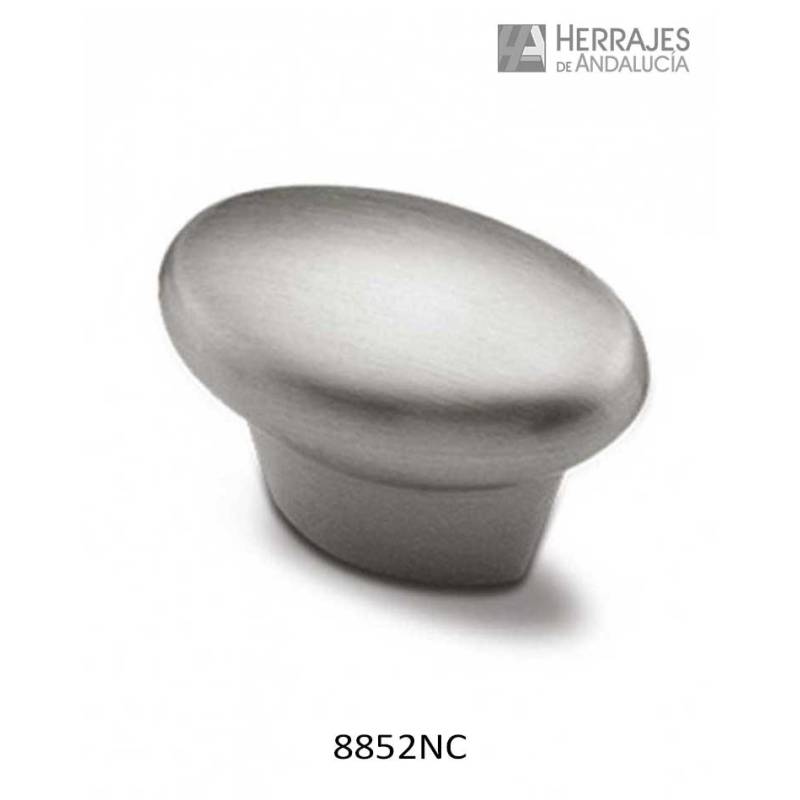 Pomo ovalado 35x24 niquelado | Herrajes de Andalucía