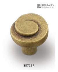 Pomo espiral acabado: bronce rÚstico 30mm