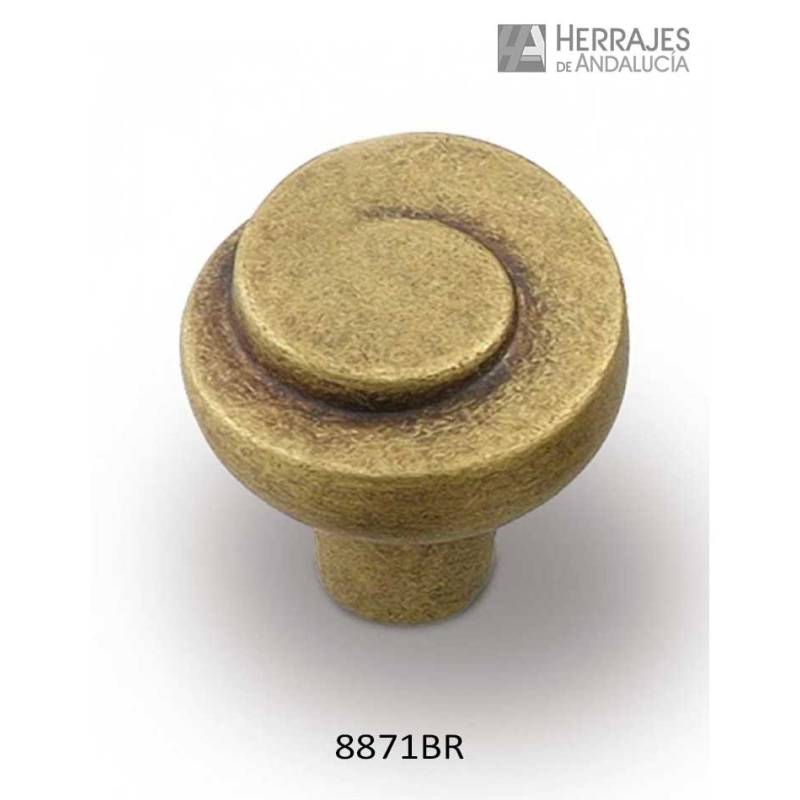 Pomo mueble 30mm acabado bronce rústico | Herrajes de Andalucía