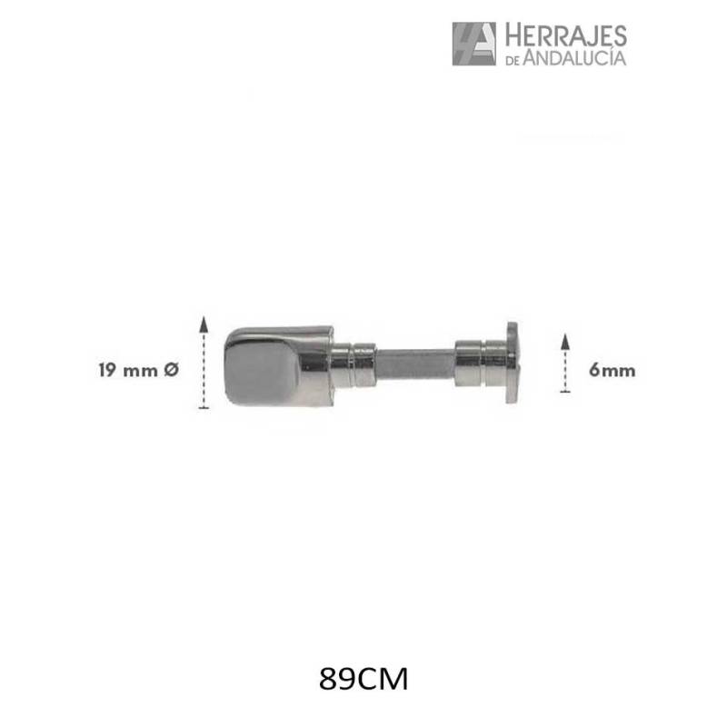 Muletilla para puertas baños Ø19 cromada | Herrajes de Andalucía
