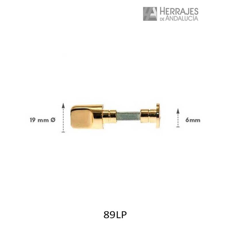 Muletilla para baño Ø19 latonada | Herrajes de Andalucía