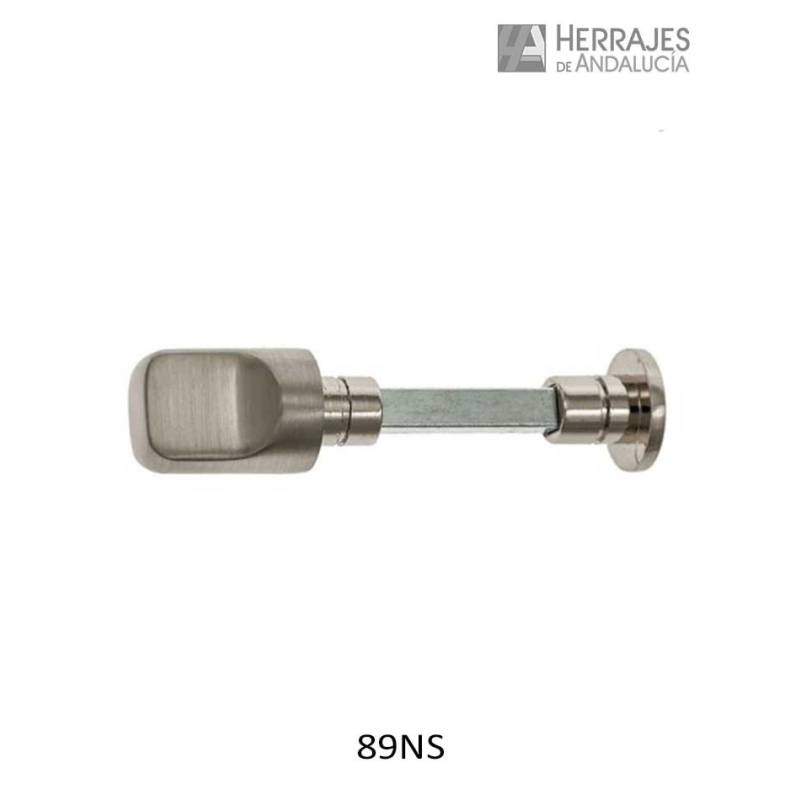 Muletilla cabina sanitaria Ø19 niquelada | Herrajes de Andalucía