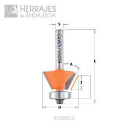 Fresa CMT 910.260.11 Bisel 45° | Herrajes de Andalucía