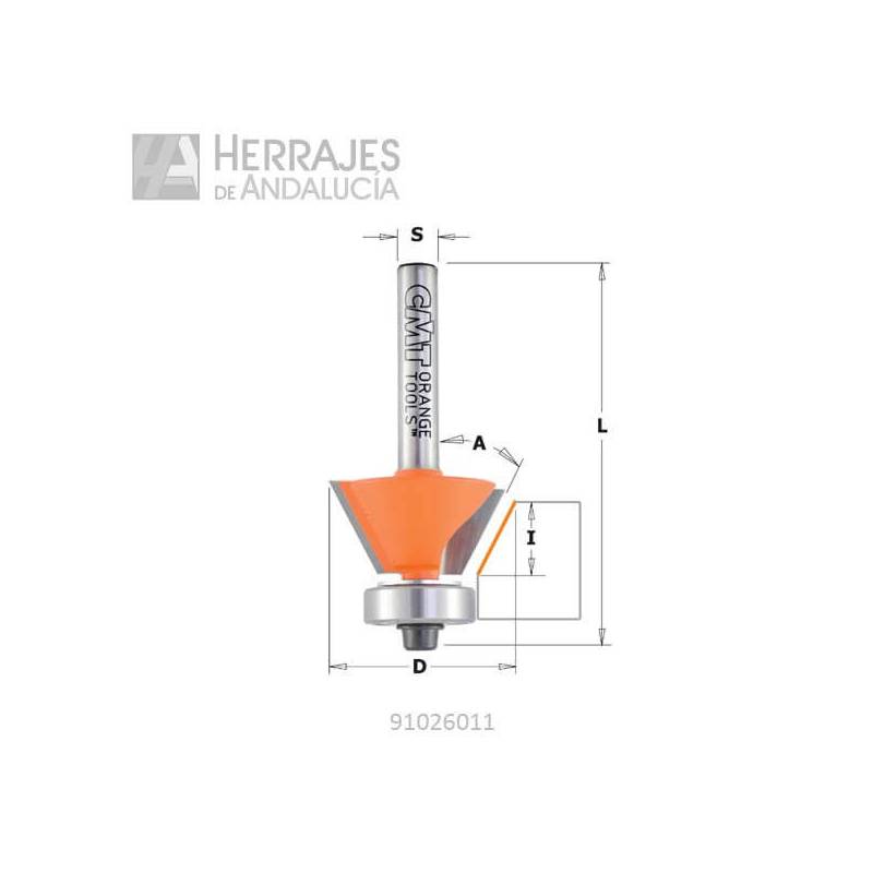 Fresa CMT 910.260.11 Bisel 45° | Herrajes de Andalucía