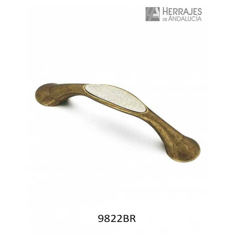 Tirador para mueble craquelé 96mm | Herrajes de Andalucía