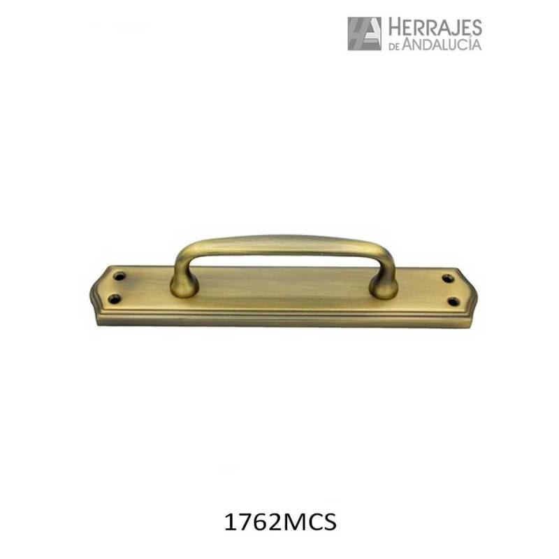 Manillón placa 1762 cuero satinado 250x45mm | Herrajes de Andalucía