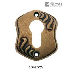 Bocallave puerta bo42 bronce envejecido 63x52mm