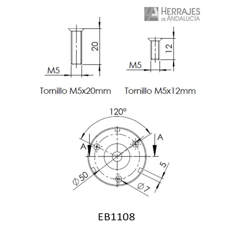 Pata regulable 100-150mm inox 304 Cabina Sanitaria | Herrajes de Andalucía