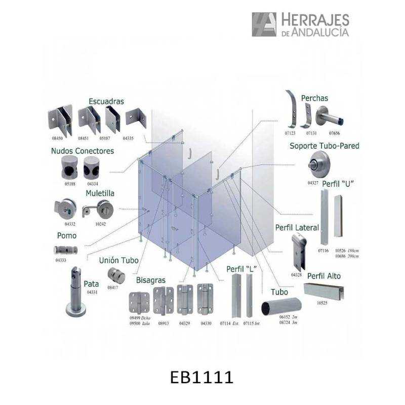 Tubo WPF-25 cabina sanitaria 3m acero inoxidable 304 | Herrajes de Andalucía