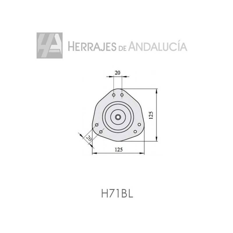 Pata mesa blanca regulable H71 Ø60 – Herrajes de Andalucía