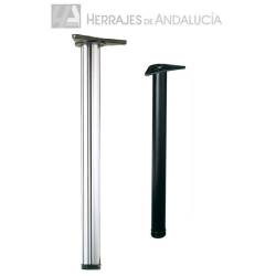 Pata mesa negra  mate graduable ref900 h71 altura 71 cm diametro 60 mm