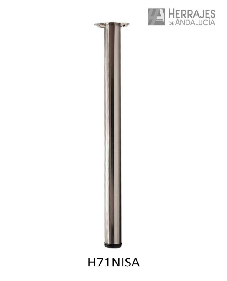 Pata Regulable (40 - 105 mm) en Acero Inoxidable con parte Fija y Móvil  Cilíndricas · Base Pletina - Componentes y Herrajes