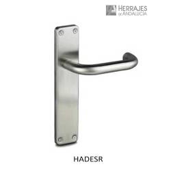 Juego manivela placa acero inoxidable 220x44 mm | Herrajes de Andalucía