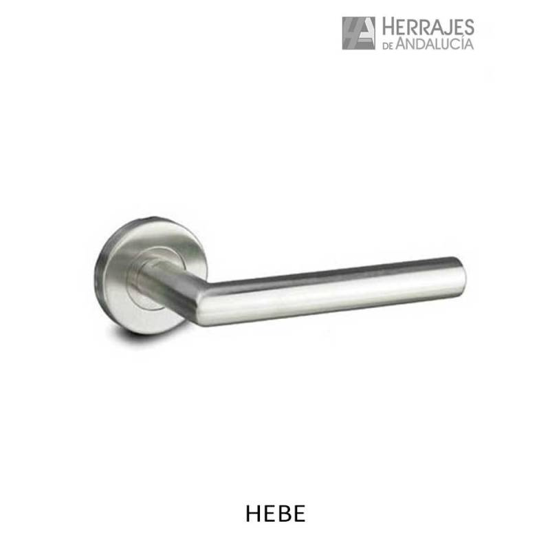 Manivela Hebe con roseta inoxidable | Herrajes de Andalucía