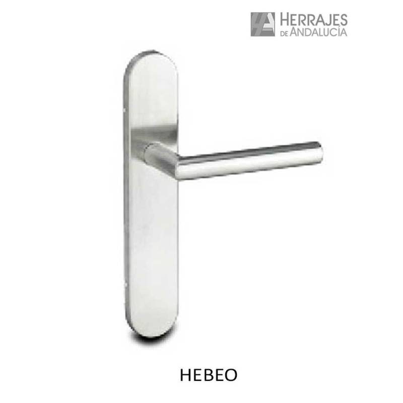 Manilla Hebe con placa inoxidable 245x45mm | Herrajes de Andalucía