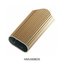 Tubo ovalado satinado de 4,00 metros color oro 28x15mm