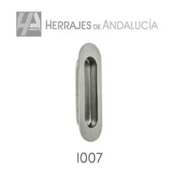 Tirador de embutir ovalado 120x40mm acero inox aisi-304 i007