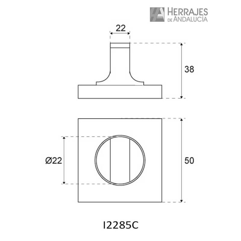 Condena cabina sanitaria 53x53 acero | Herrajes de Andalucía