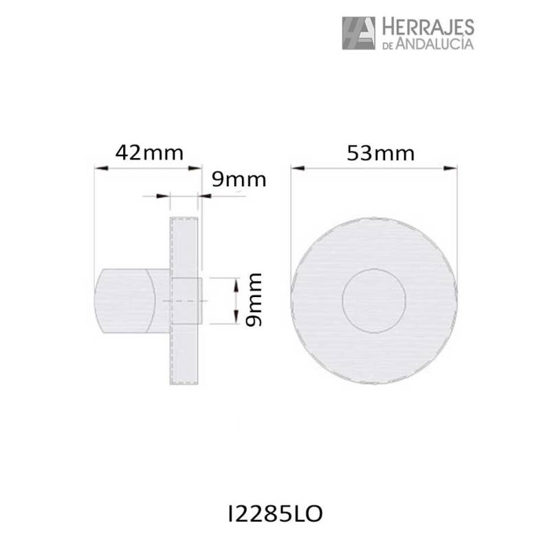 Condena cabina sanitaria Ø53 acero | Herrajes de Andalucía
