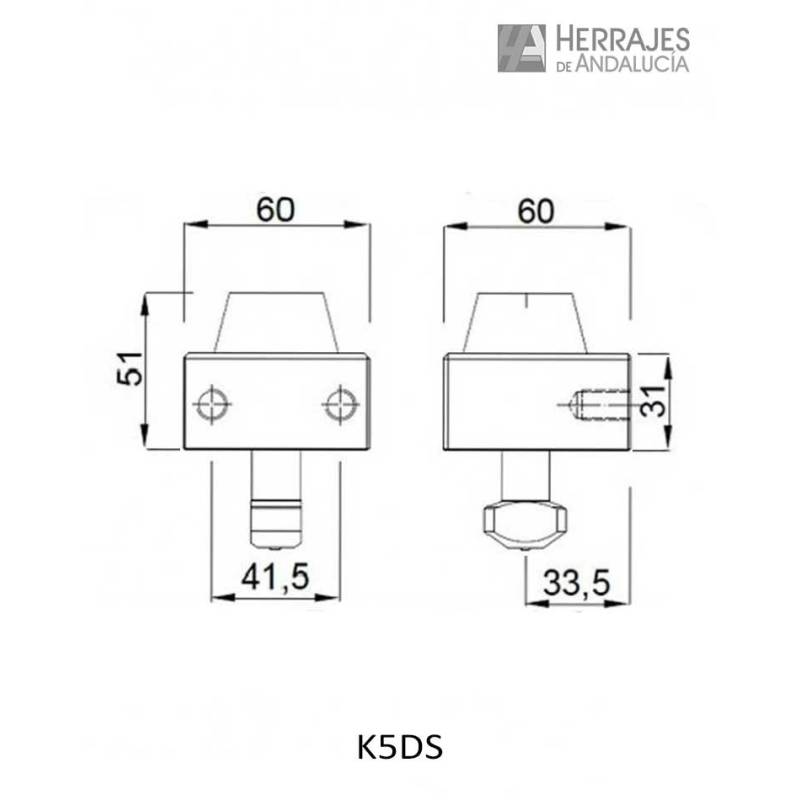 Candado puerta enrollable con llave de puntos | Herrajes de Andalucía
