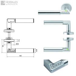 Juego maneta control acceso derecha cm code handle