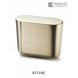 Mini pomo rectangular 34x14 niquelado | Herrajes de Andalucía