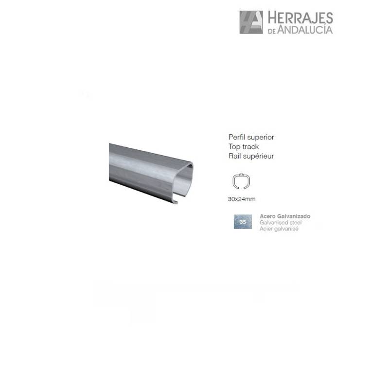Guía corredera Saheco S40 3m 40kg | Herrajes de Andalucía