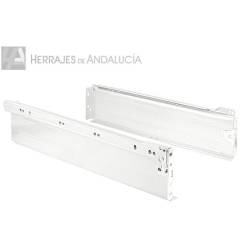 Juego guias para cajon metalico 85x400 blanco