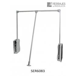 Perchero Abatible para armario 60-83 cm gris | Herrajes de Andalucía