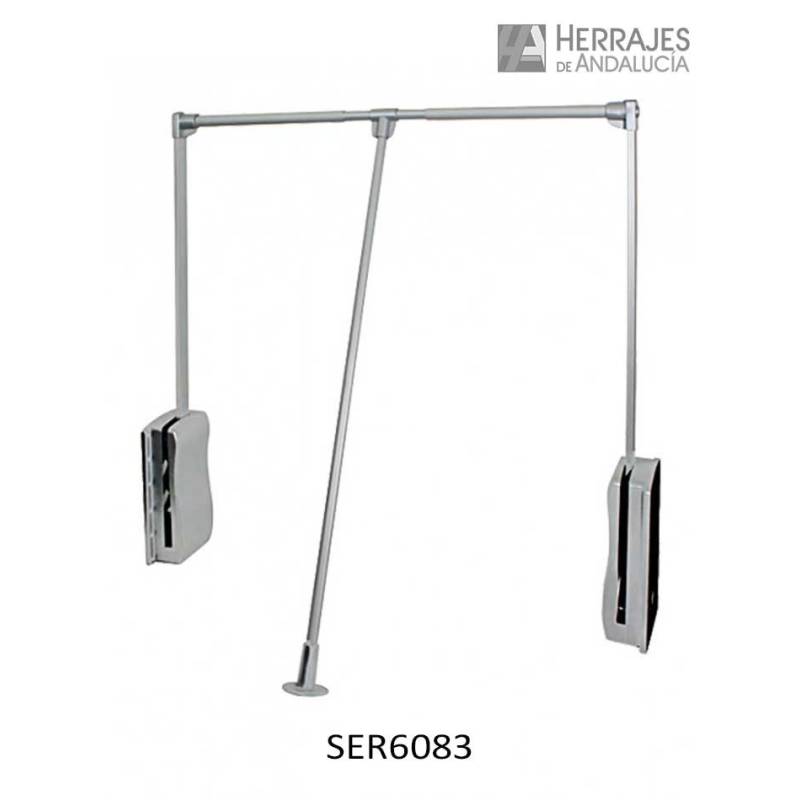Perchero Abatible para armario 60-83 cm gris | Herrajes de Andalucía