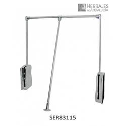 Perchero abatible para armario 83–115 cm gris | Herrajes de Andalucía