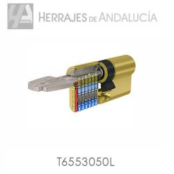 Cilindro de seguridad tesa latÓn pulido t60 50x30