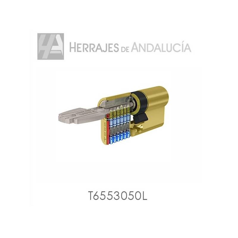 Cilindro seguridad Tesa T60 50x30mm latón-Herrajes de Andalucía