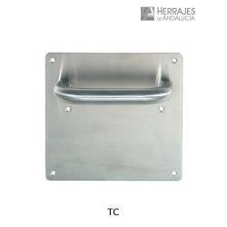 Manillon con placa acero inoxidable aisi-304 sin bocallave 170x170mm