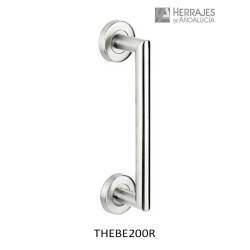 Manillón Hebe con rosetas de acero inoxidable 200 mm | Herrajes de Andalucía