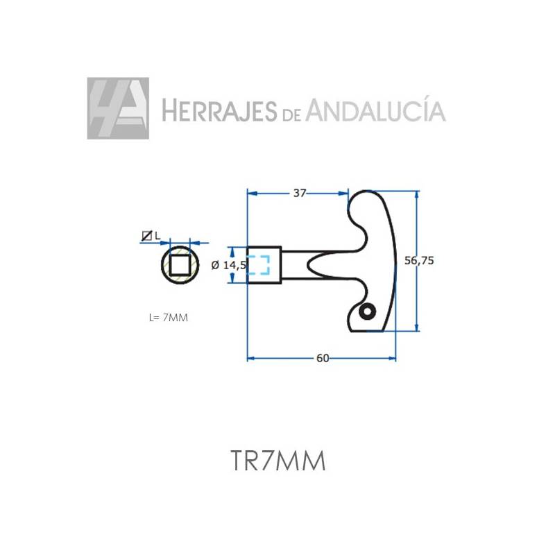 Llave triángulo 7mm-Herrajes de Andalucía
