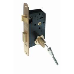 Cerradura embutir 40mm U10P canto redondo| Herrajes de Andalucía