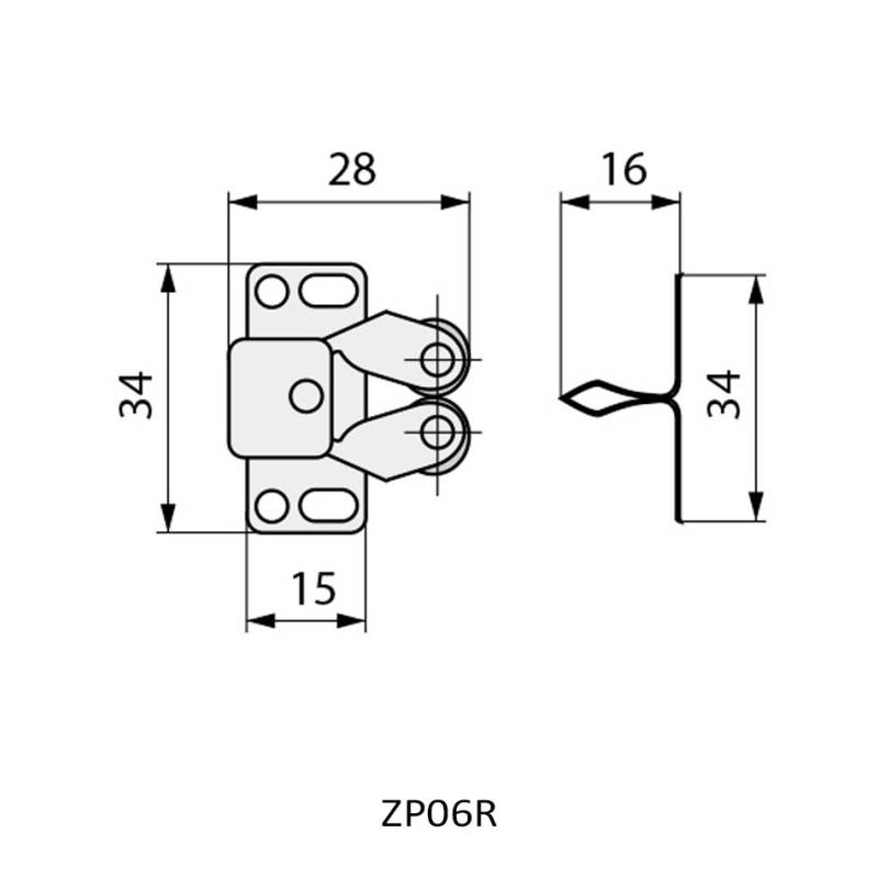 Golpete anti-golpes muebles y armarios de 34x28mm bricomatado | Herrajes de Andalucía