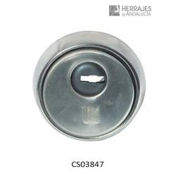 Escudo cerrado de seguridad niquelado satinado 62 mm – Herrajes de Andalucía